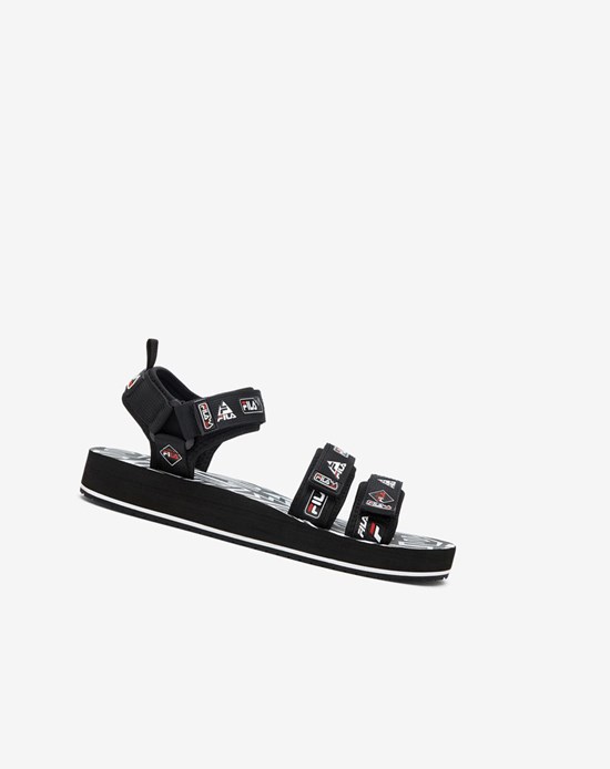 Fila Drifter Dns '90s Klapki Sandals Czarne Białe Czerwone | WLYQD-9538