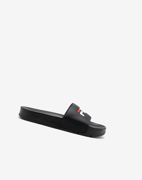 Fila Drifter Klapki Sandals Czarne Czerwone Białe | OMGXT-9352