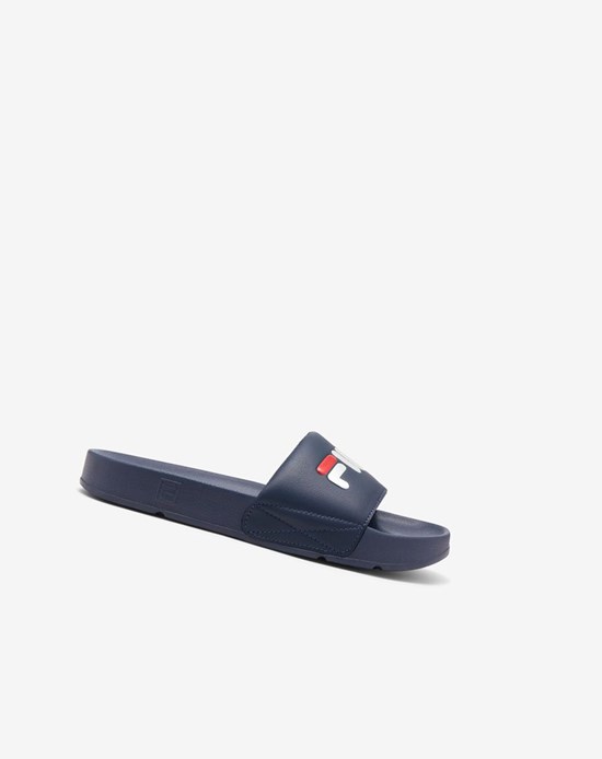 Fila Drifter Klapki Sandals Granatowe Czerwone Białe | JFGOE-0513