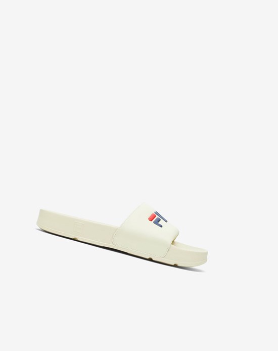 Fila Drifter Klapki Sandals Kremowe Granatowe Czerwone | IHGKQ-5978