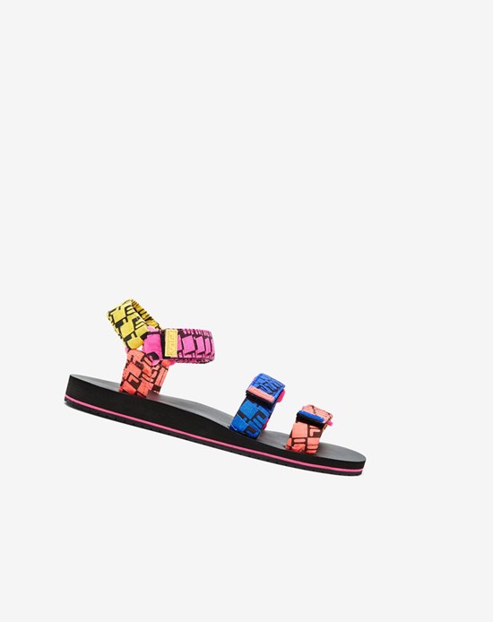 Fila Drifter Ts Bandana Sandals Czarne Niebieskie | WJMSF-0471