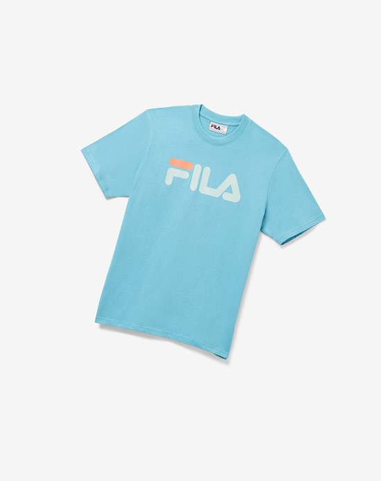 Fila Eagle Tee Niebieskie | GFSKQ-5803