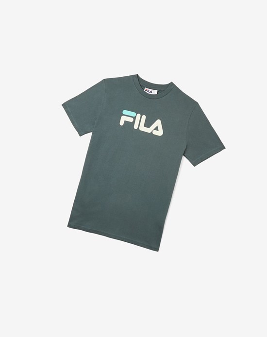 Fila Eagle Tee Niebieskie | LSZNV-1029