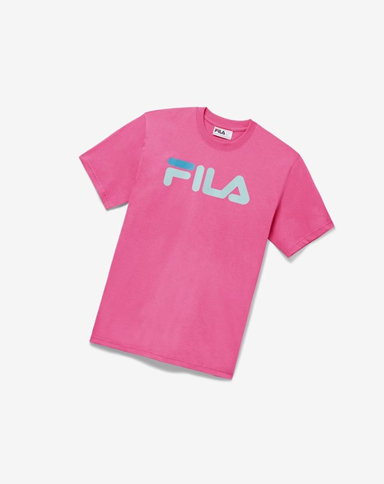 Fila Eagle Tee Różowe | VXAOG-1478