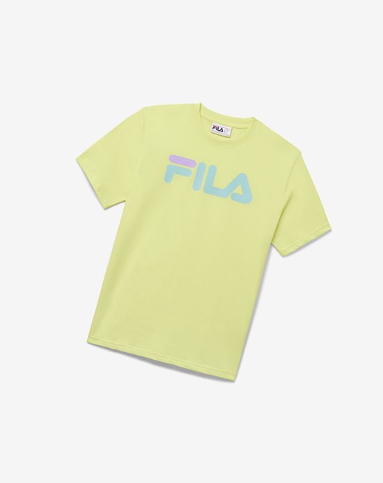 Fila Eagle Tee Żółte | BXJQZ-4723