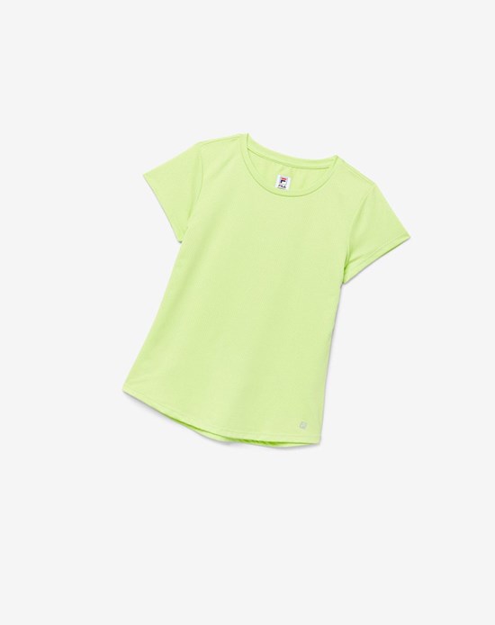 Fila Essentials Krótkie Sleeve Top 540 Wild Lime | RMKGN-2739