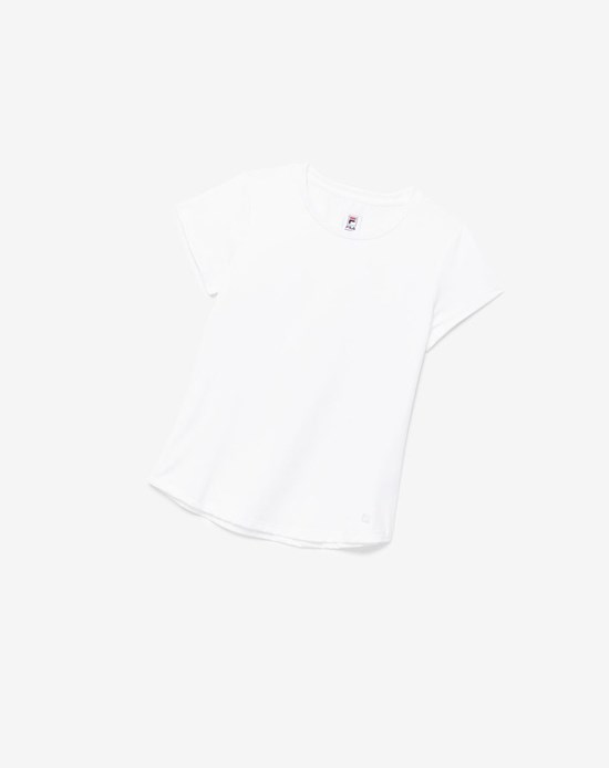 Fila Essentials Krótkie Sleeve Top Białe | KTHJM-3621