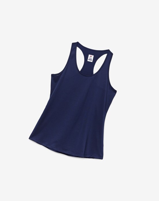 Fila Essentials Racerback Tank Granatowe | GYPTE-4608