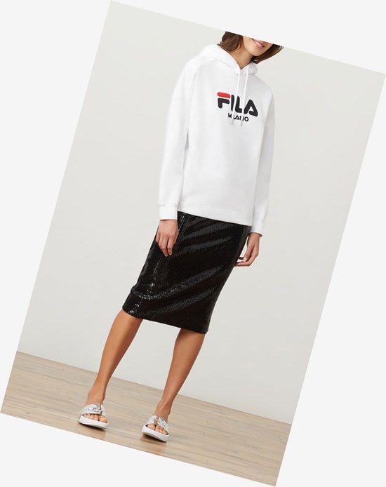 Fila Fila Milano Hoodie Białe | EKRBU-0397