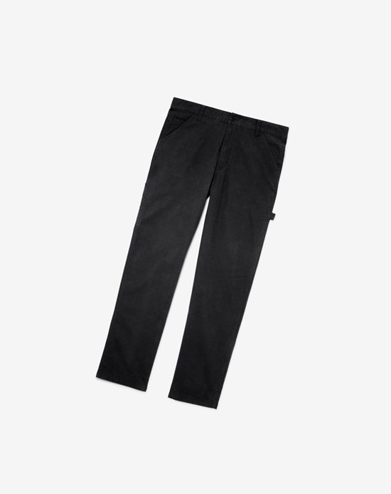 Fila Flannel Podszewką Carpenter Pants - 32 Inseam Czarne | EAVXH-4153