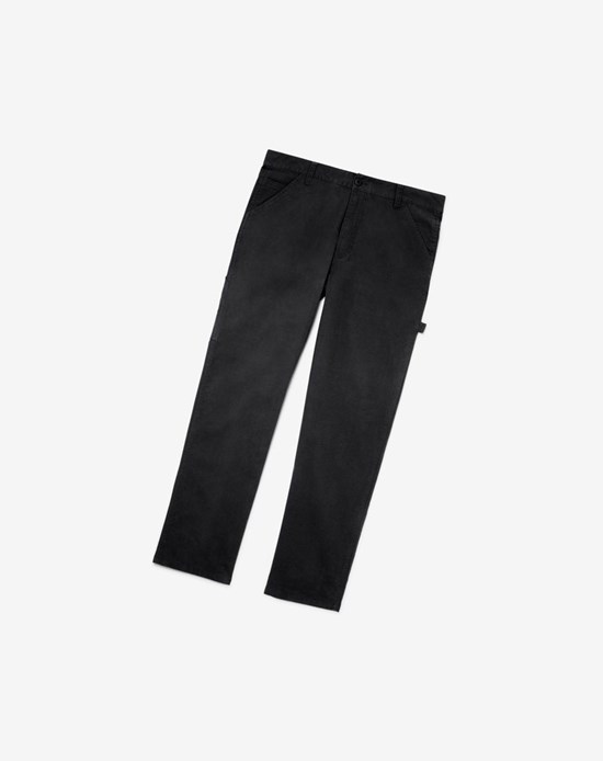 Fila Flannel Podszewką Carpenter Pants - 30 Inseam Czarne | FYQXH-1256