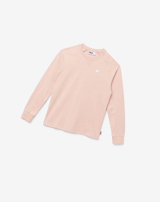 Fila Flynn Long Sleeve Tee Różowe | JLRAS-6980