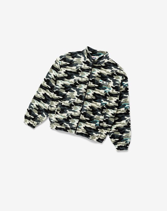 Fila Frantry Camo Jacket Czarne | KCGHT-6702