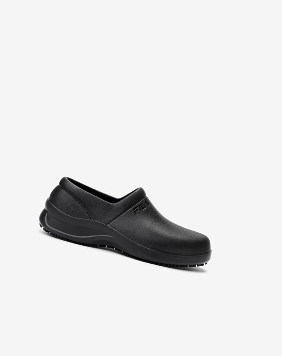 Fila Galvanize Slip Resistant Szerokie Szerokość Shoe Codzienne Shoes Czarne Czarne Czarne | PNZYO-3521