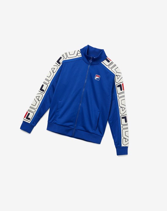 Fila Gatlin Track Jacket Niebieskie Czerwone | XWEUP-1962