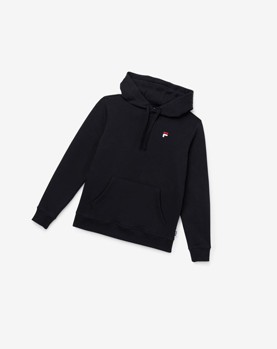 Fila Godfrey Hoodie Czarne | MJHIR-5217