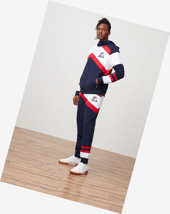 Fila Grant Hill Zenith Woven Pant Granatowe Czerwone Białe | AOZRY-5649