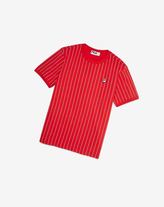 Fila Guillo Tee Czerwone Białe | ABZYF-7065