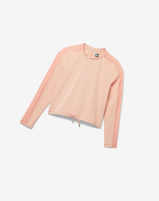 Fila Gym Queen Long Sleeve Top Białe | NPFVE-6159