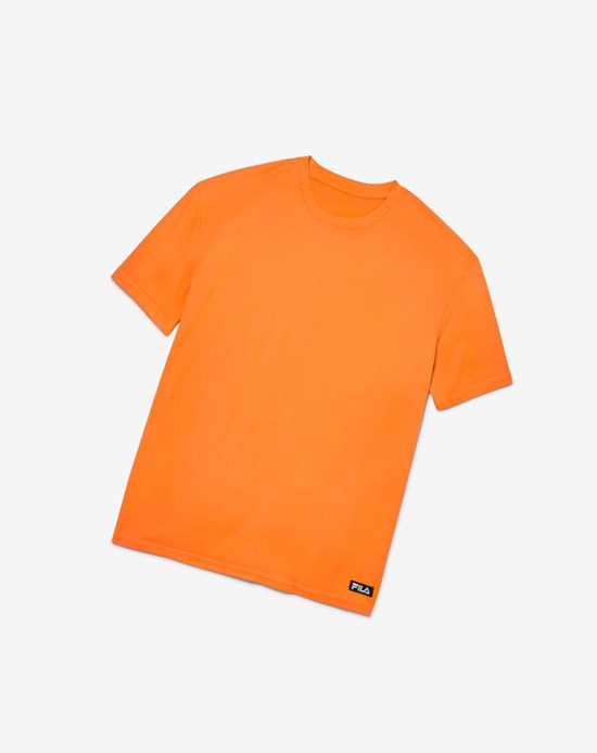 Fila High Visibility Krótkie Sleeve Robocze Shirt Pomarańczowe | VKHZE-5831