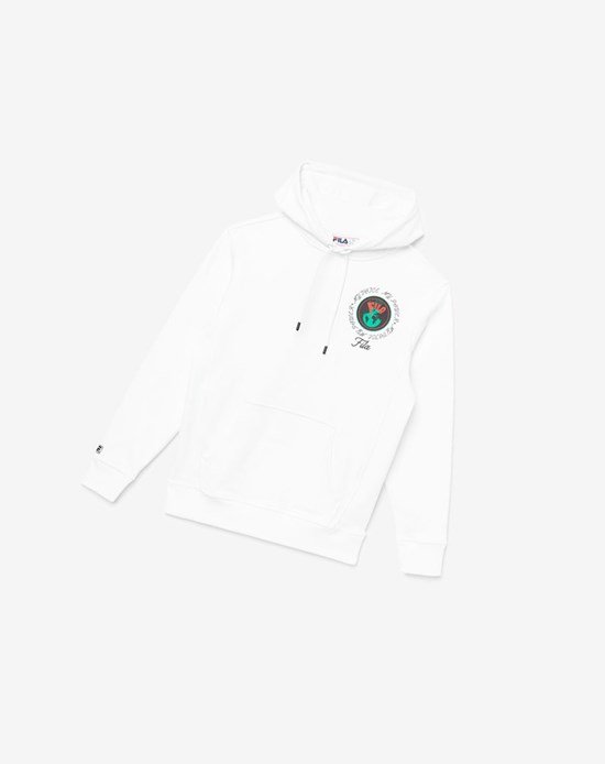 Fila Hunt Hoodie Białe | FZSKT-9384