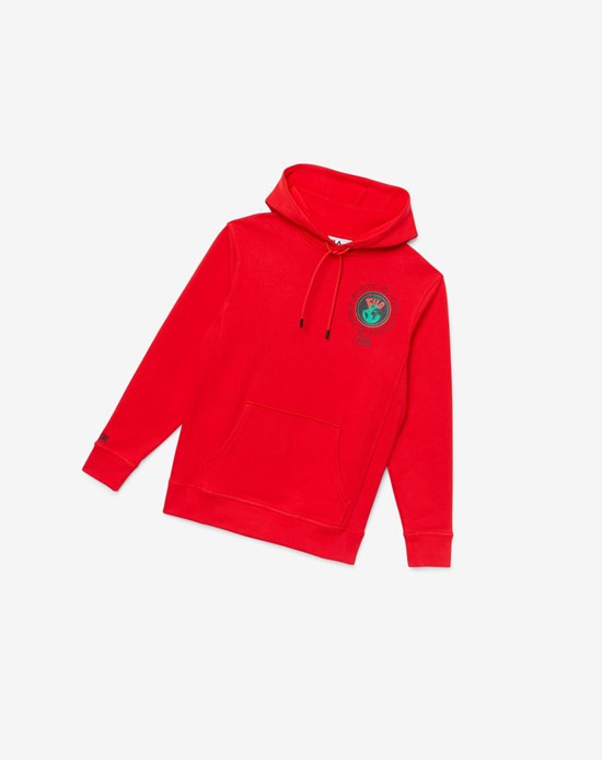 Fila Hunt Hoodie Czerwone | XIQPU-6957