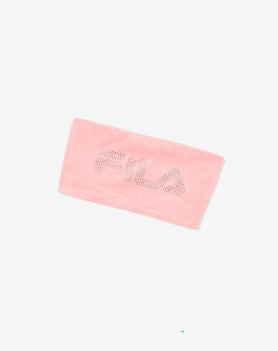 Fila Iman Bandeau Top Różowe | LVSZY-7641