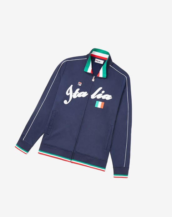 Fila Italia Track Jacket Białe | JIVDT-7159