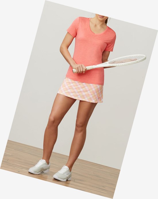 Fila Krótkie Sleeve V-neck Calypsocoralhth | MLESP-7608