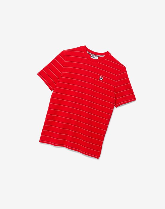 Fila Leon Tee Czerwone Białe | XWEYQ-1084