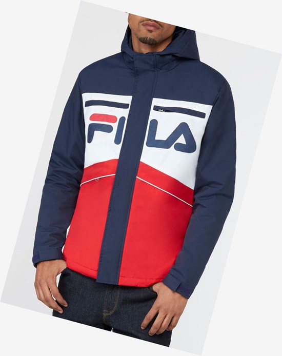 Fila Linden Jacket Navy/Wht/Cred | TONCR-7905