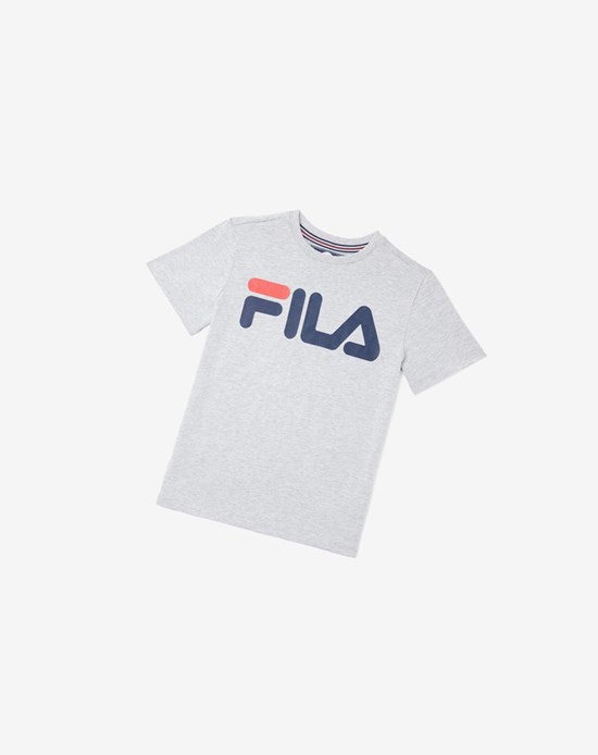 Fila Logo Tee Szare | RLSVQ-9826