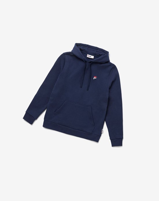 Fila Luka Hoodie 410 Peacoat | AUNMZ-2951