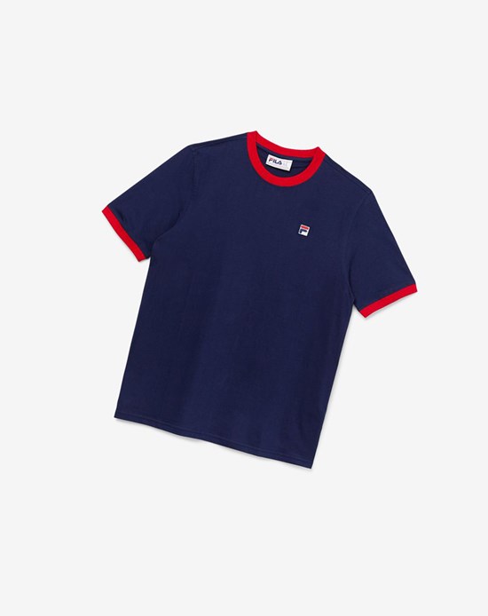 Fila Marconi Ringer Tee Czerwone | OQXRK-4302