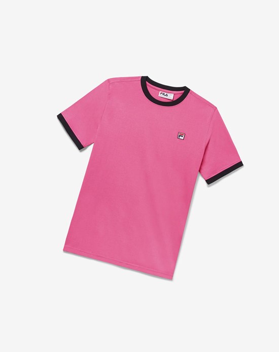 Fila Marconi Ringer Tee Różowe | RVJNW-5204