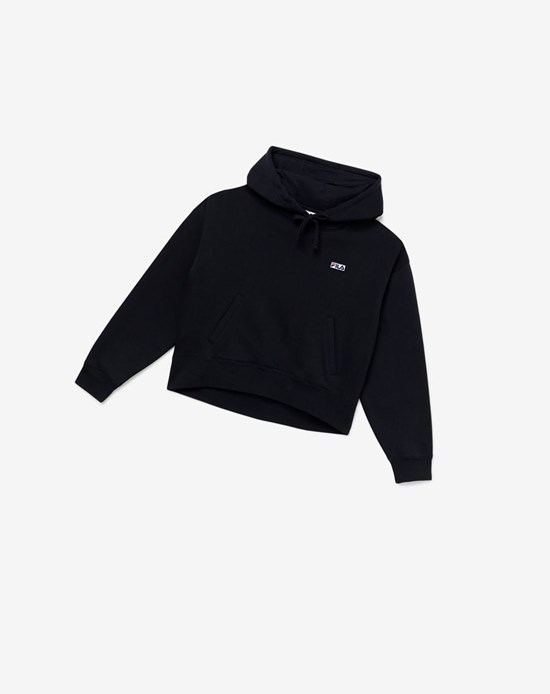 Fila Marina Hoodie Czarne | EKTRM-5479