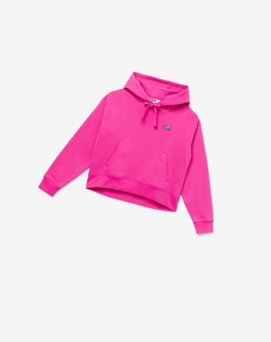 Fila Marina Hoodie Różowe | MHBZR-6120