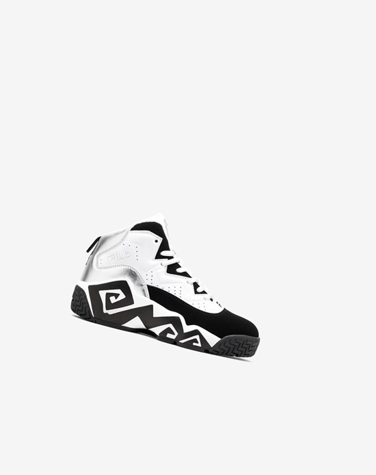 Fila Mb Tenisa Shoes Białe Srebrne Czarne | SDGTH-4213