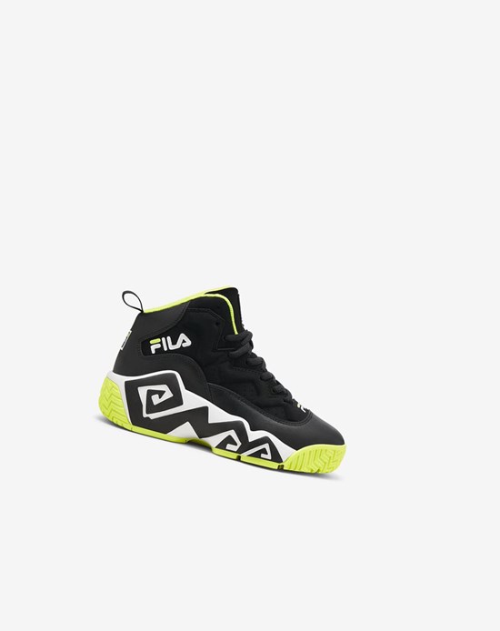 Fila Mb Tenisa Shoes Blk/Sfty/Wht | MXPLZ-4782