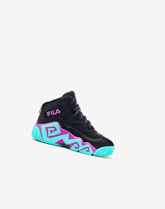 Fila Mb Tenisa Shoes Czarne Fioletowe Kwiaty | XQRZT-7321