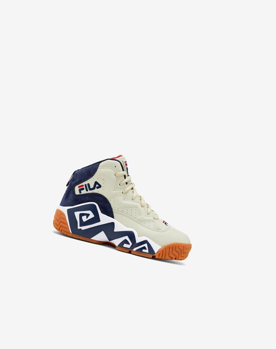 Fila Mb Tenisa Shoes Kremowe Białe Granatowe | LUGEJ-9502