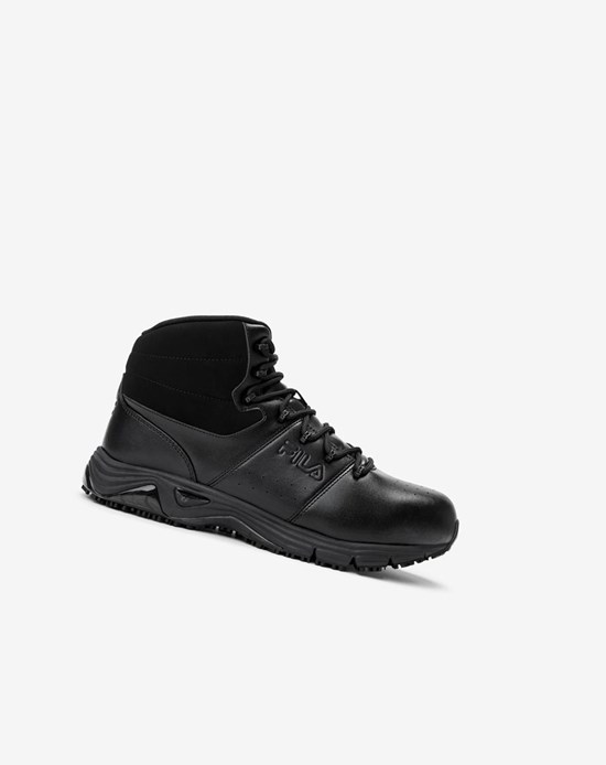 Fila Memory Breach Slip Resistant Steel Metalowym Shoe Boots Black/Black/Blk | WEFYI-2148