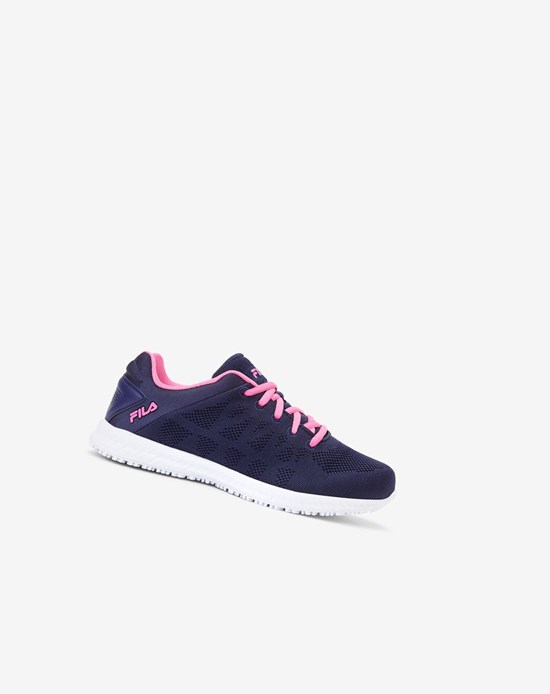 Fila Memory Techknit Slip And Wody Resistant Shoe Codzienne Shoes Granatowe Różowe Białe | IWLBK-5218