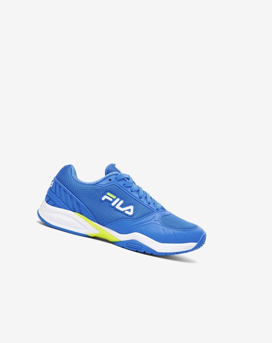 Fila Men’S Volley Zone Tenisa Shoes Niebieskie Białe Żółte | RQSYH-2845