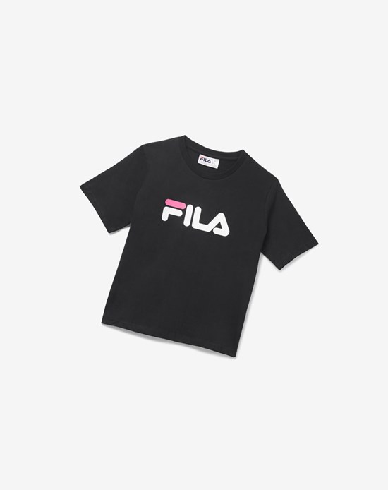 Fila Miss Eagle Tee Czarne Białe Różowe | XCOVH-5261