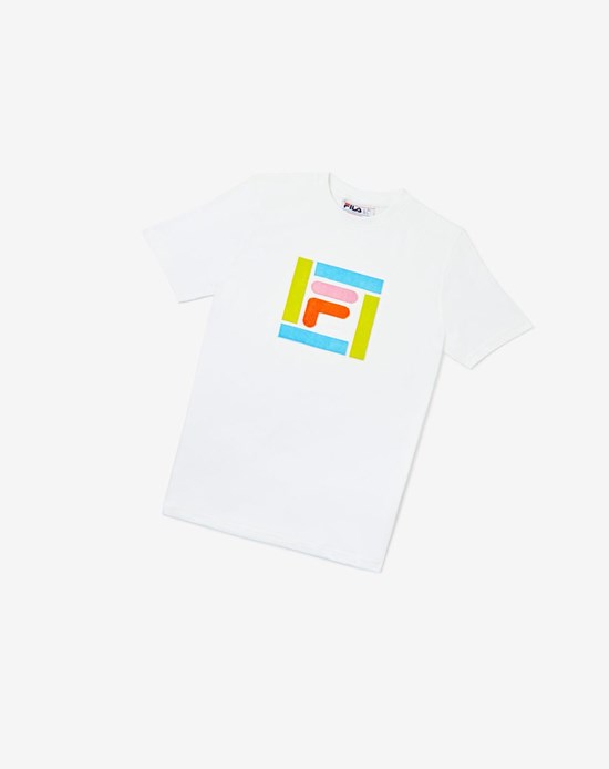 Fila Monique Tee Białe | WMCGL-2869