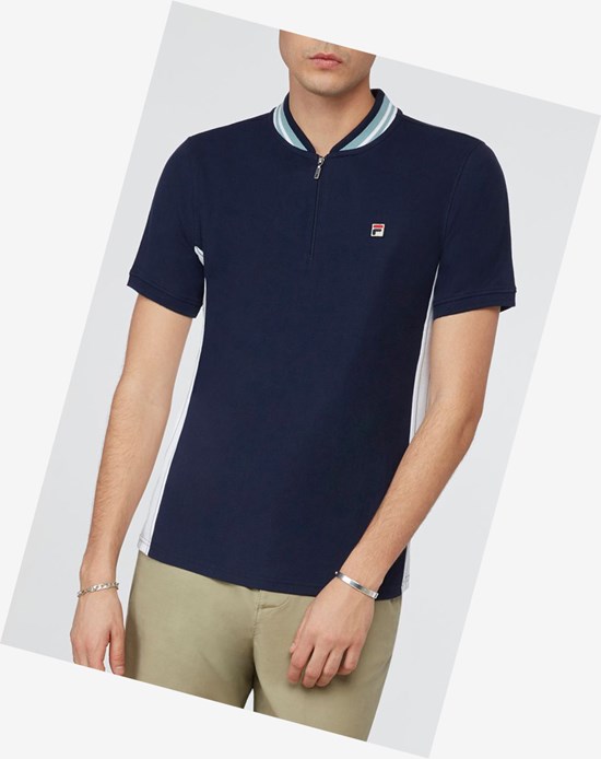 Fila Moretti Henley Navy/Wht/Prbl | TCXKI-8172