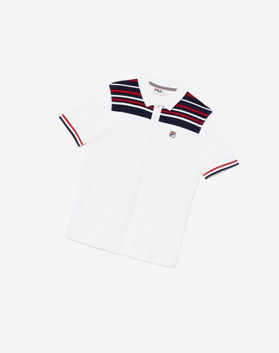 Fila Morganite Polo Białe | OZBQN-8157