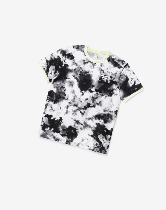 Fila Msgm X Fila Printed Performance Tee Czarne | AUDNO-8195