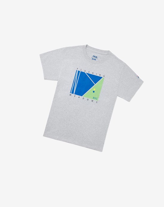 Fila Nyc Court Tee Szare | HTXKA-0435